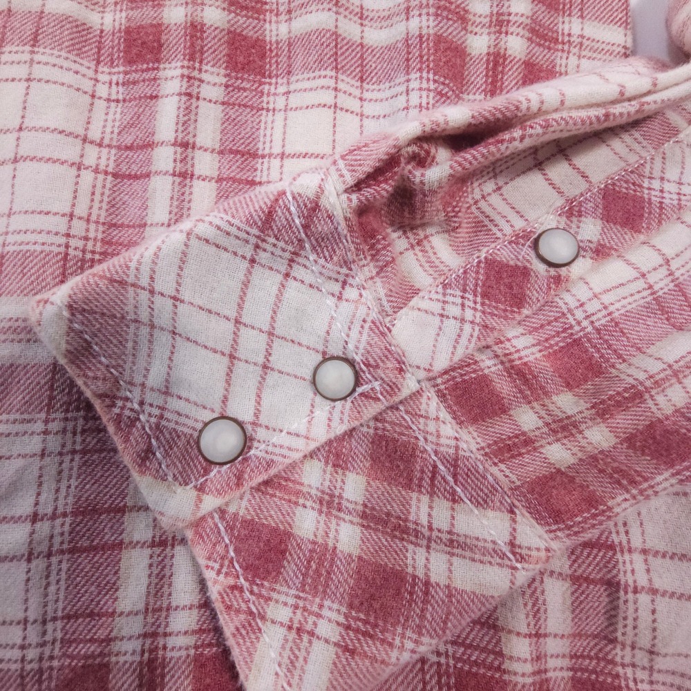 Vintage BKE Flannel Shirt Mens XL Red Plaid Pearl Snap Western Streetwear - Picture 4 of 11